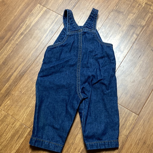 Just One You by Carters Dark Wash Denim Overalls w Embroidered Raccoon 3 Months - Picture 7 of 8